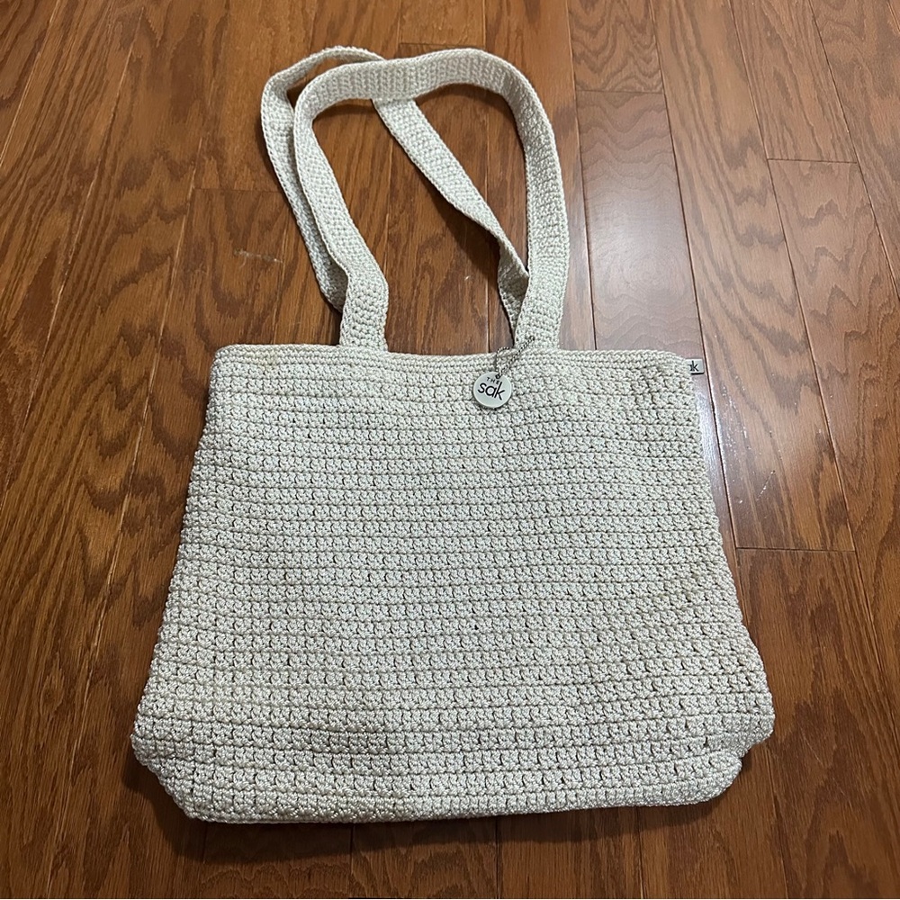 The Sak Vintage Cream Crochet Shoulder Bag